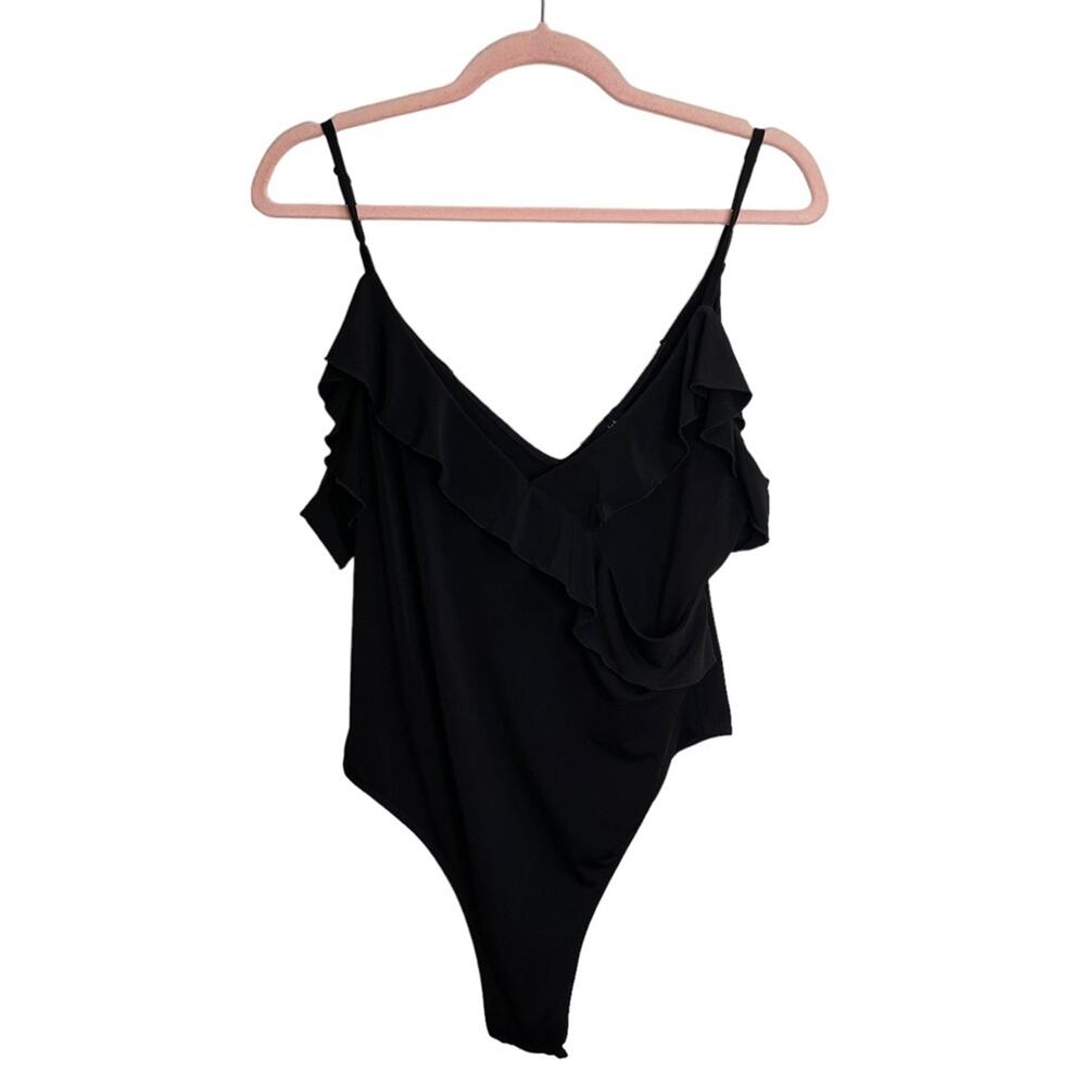Bardot Revolve Ruffle Black Bodysuit - Picture 2 of 7